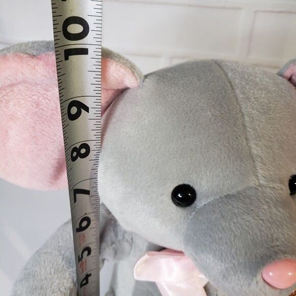 Cute Vintage 90s Stuffins Hickory Dickory Gray Mouse Plush 10" Stuffed Animal - Picture 7 of 10